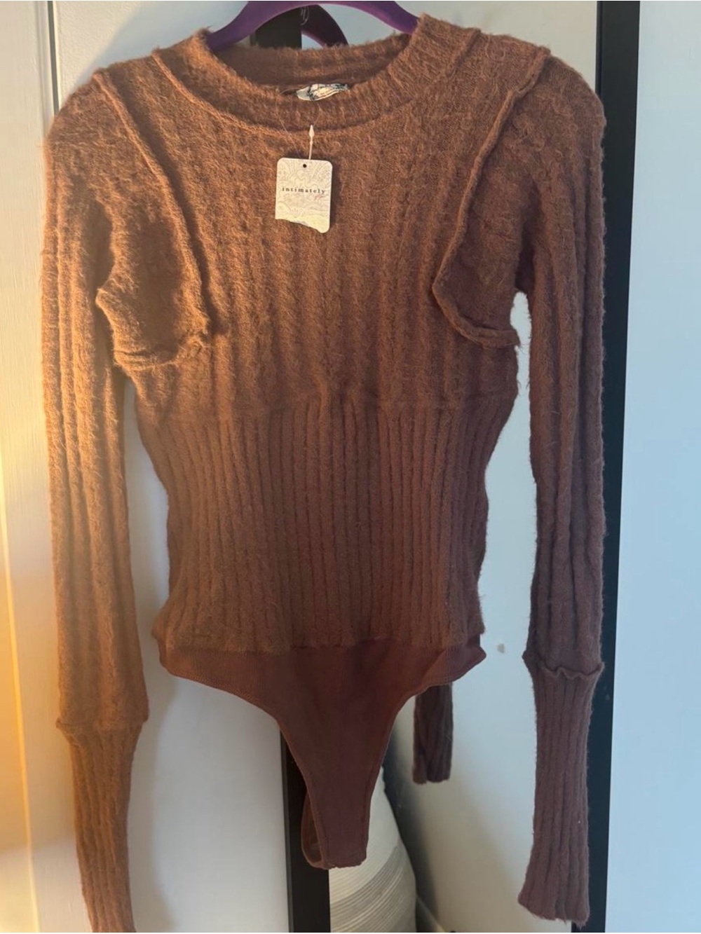 Free People x Intimately Ribbed Long-Sleeve Bodysuit